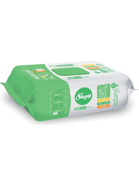 Sleepy Kişisel Bakım Havlusu Naturel 100lu