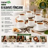 İnura Global Newlife Clkn-1652-a-b-c-d-e-h ( 12pcs=6-takım ) Porselen Kahve Fincanı