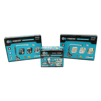 Kinetex Ktx-3473 Ktx-3474 Ktx-3475 ( 3lü Kare Set) (aç Kapa) Krom Batarya Musluk (filtreli) (kare Banyo)+(kare Evye Mutfak)+(kare Lavabo)
