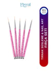 Misyul Tırnak Desen Fırçası 5'li Pembe Mıs-2186