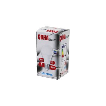 Çuha Light ( 9w ) ( Beyaz ) Led Ampul ( E27 ) ( 810lümen ) ( 30.000 Saat Ömür )