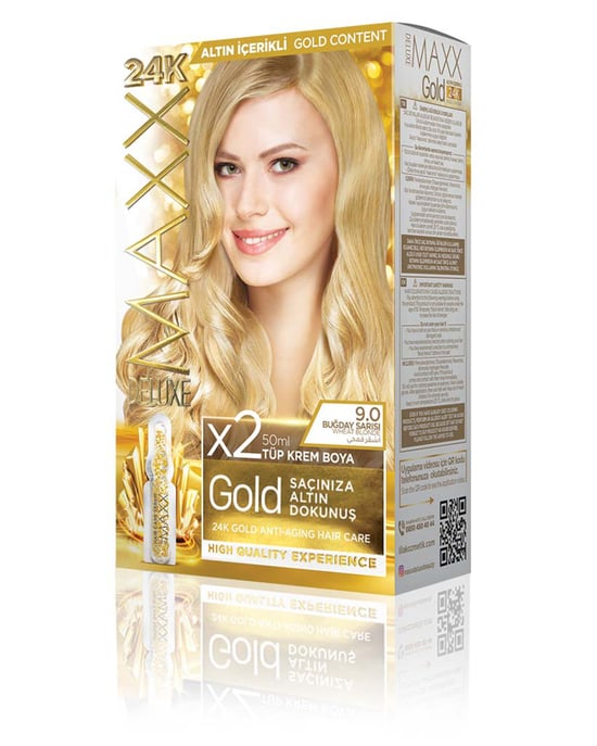 Maxx Deluxe Gold Beauty Set Boya 9.0 Buğday Sarısı