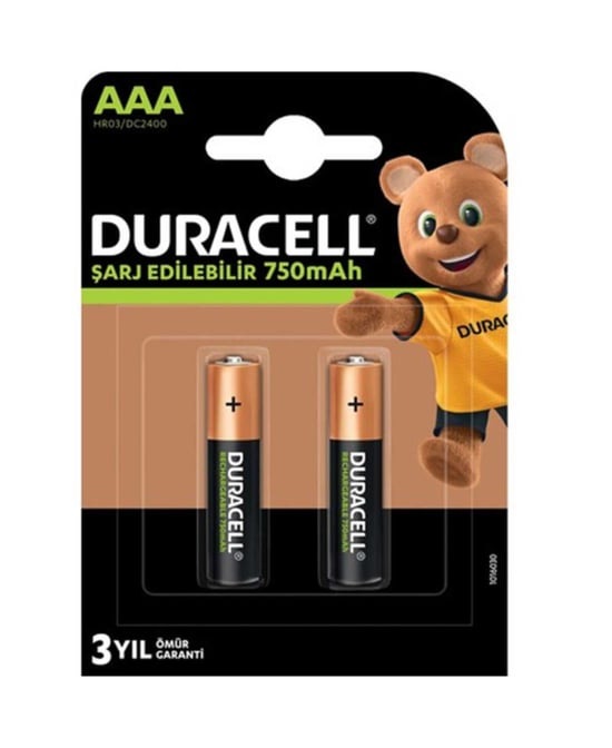 Duracell Pil Şarj Edilebilir 2'li AAA 750 mAh