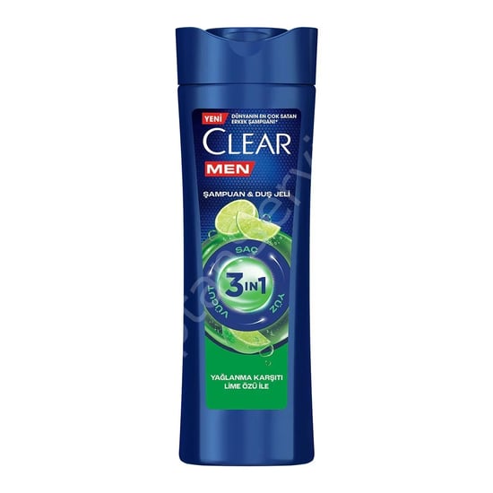 Clear Men 3'1 Arada Yağlanma Karşıtı Lime Özü Etkili Şampuan 350 Ml