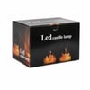 Led Candle Kamp Yakut-13637 ( Büyük Boy= Çap:5cm & Y: 16cm ) ( Pilli ) Led Mum ( Mika Kristal Plastik )
