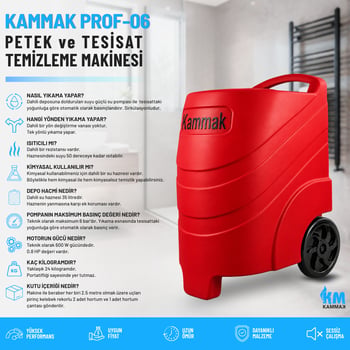 Kammak Prof-06 Isıtıcılı Petek Temizleme Makinesi
