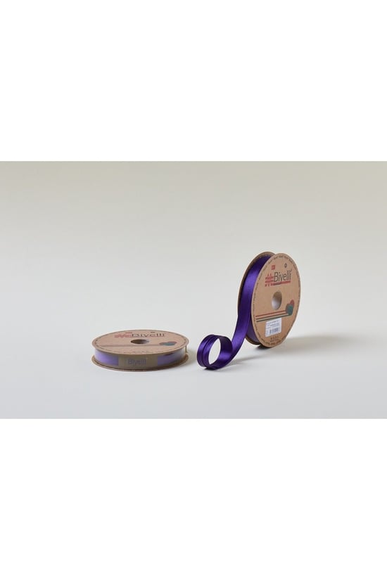 Biye Saten Katlı 019 Koyu Mor 2 Cm 25 Metre %100 Polyester