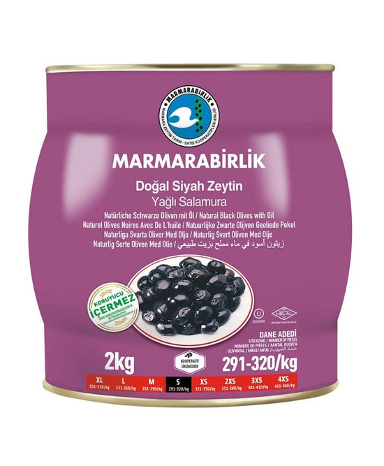 Marmara Birlik Hususi Yağlı Salamura Teneke Zeytin 2 Kg