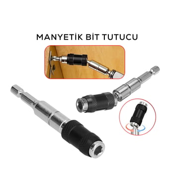 Eltaş Lrd-181 Mafsallı Manyetik Bits Tutucu 1/4 ( Döner Başlık = 0-20° )