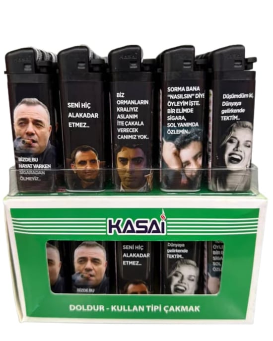 Kasai Taşlı Çakmak Dolumlu Sargılı Karışık Model (Yeni Ürün)