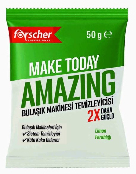 Forscher Make Today Amazing Bulaşık Makinesi Sistem Temizleyici ve Kötü Koku Giderici 50 G