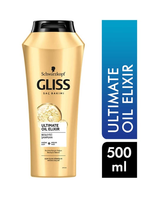 gliss, gliss şampuan, şampuan, kuru saçlar için şampuan, kırık saçlar için şampuan, saç kırıkları için şampuan, yıpranmış saçlar için şampuan, gliss ultimate oil elixir, gılis, glis, gliss şampuan 500 ml fiyat, gliss şampuan 500 ml satın al