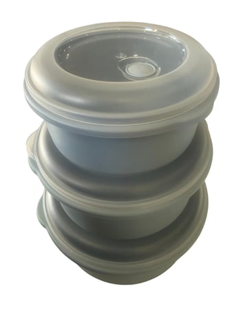 Moi Yuvarlak Hava Tahliyeli 3'Lü Saklama Seti