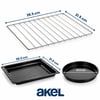 Akel Af-280 ( Saatli ) Kare Midi Fırın ( 1200w & 32lt Hacim ) ( 3 Kademeli Güç ) ( Ayarlanabilir Termostat )