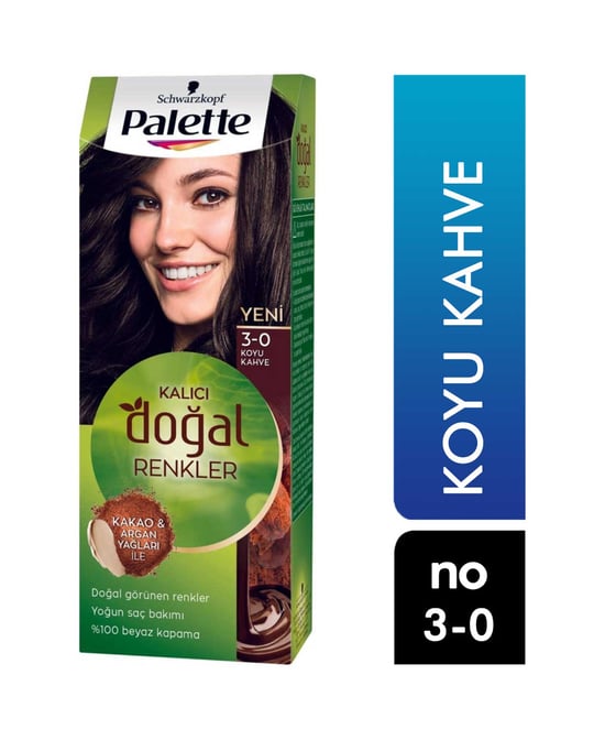 Palette Doğal Renkler Saç Boyası 3-0 Koyu Kahve