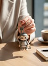 Sevimli Maymun Figürlü Hareketli Anahtarlık