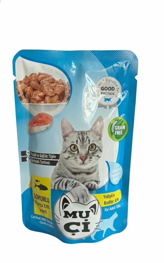 Muçi Pouch Kedi Yaş Mama Somonlu 85 Gr