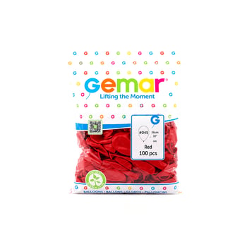 Gemar Gm-90-45 ( İç Mekan & Kırmızı ) Balon ( 10'' & 26cm & 100pcs )
