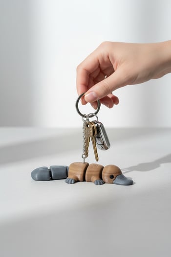 Ornitorenk Figürlü Hareketli Anahtarlık