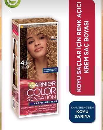 Garnier Çarpıcı Renkler, Hl2 Koyu Sarı, Renk Açıcı Krem Saç Boyası, Demikit