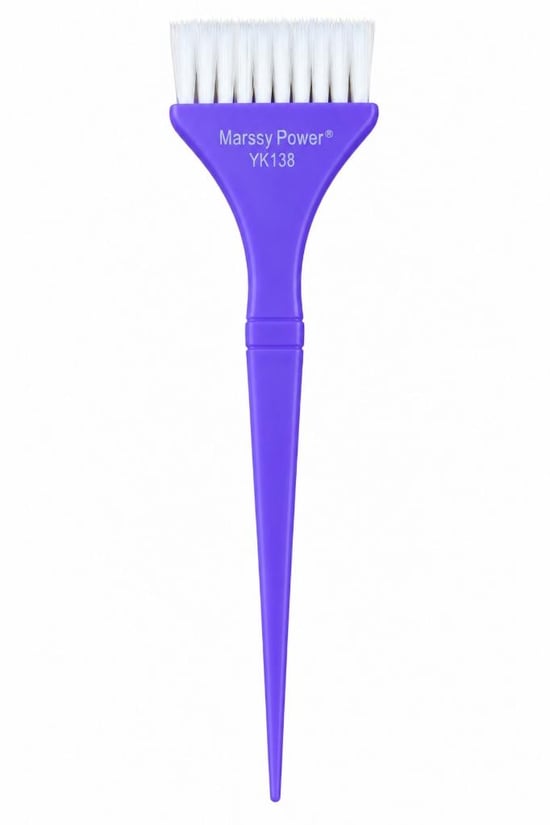 Marssy Power Mor Saplı Beyaz Fırçalı Premium Kuaför Boya Fırçası Yk-146