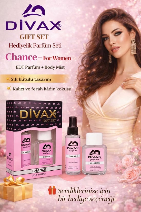 Divax Kofre Set Kadın Parfümü Chance 50 Ml. Edc + 100 Ml. Body Mist
