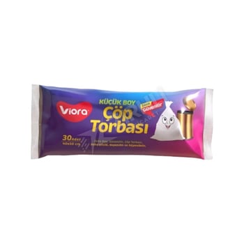 Viora Mini Çöp Torbası Şeffaf 30'lu