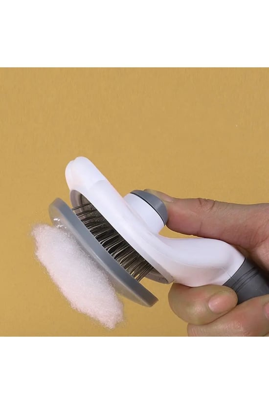 Basmalı Otomatik Temizlenen Kedi ve Köpek Tarağı | Mavi Lüx Tüy Toplayıcı Fırça