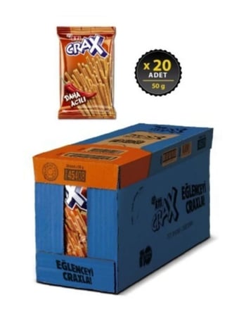 Eti Crax Acılı Çubuk Kraker 50 Gr X 20 Adet