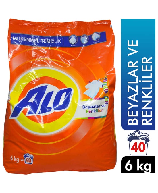Alo Toz Çamaşır Deterjanı 6 kg Beyazlar ve Renkliler İçin