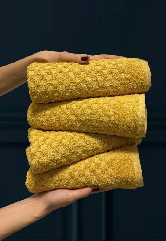 Shal Home %100 Pamuk 4'lü 50 x 90 cm El & Yüz Havlu Seti