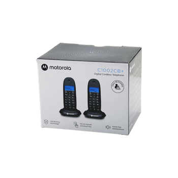 Motorola C-1002cb ( 2pcs ) ( Siyah ) (dijital) (kablosuz & Telsiz) Telefon (arayan No Görme) (50 Hafıza)