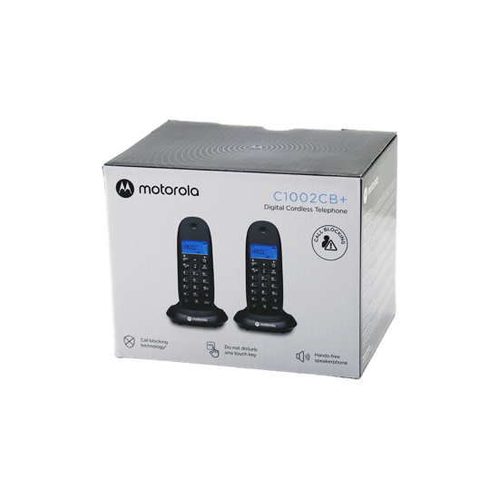 Motorola C-1002cb ( 2pcs ) ( Siyah ) (dijital) (kablosuz & Telsiz) Telefon (arayan No Görme) (50 Hafıza)
