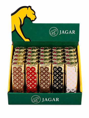 Jagar Jcm 012 Gold Detaylı Desenli Çakmak – Premium Standlı Çakmak