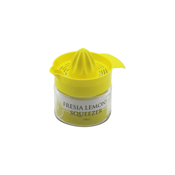 Qlux C-00135 Fresia ( 300cc ) ( Sade Cam Hazneli ) Limon Sıkacak ( Sarı Plastik Sıkacak & Kulp )