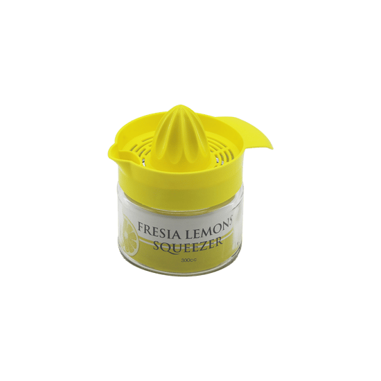 Qlux C-00135 Fresia ( 300cc ) ( Sade Cam Hazneli ) Limon Sıkacak ( Sarı Plastik Sıkacak & Kulp )