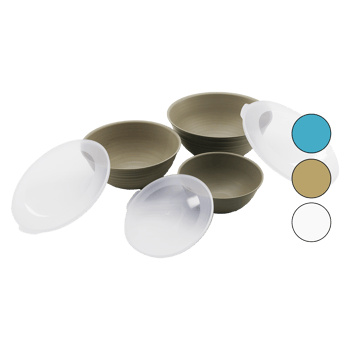 Mugiss M-kag-3001 (3pcs Set=1lt-2lt-3lt) Galaksi Kapaklı Kase & Saklama Kabı Set (renkli Kase & Şeffaf Kapak)