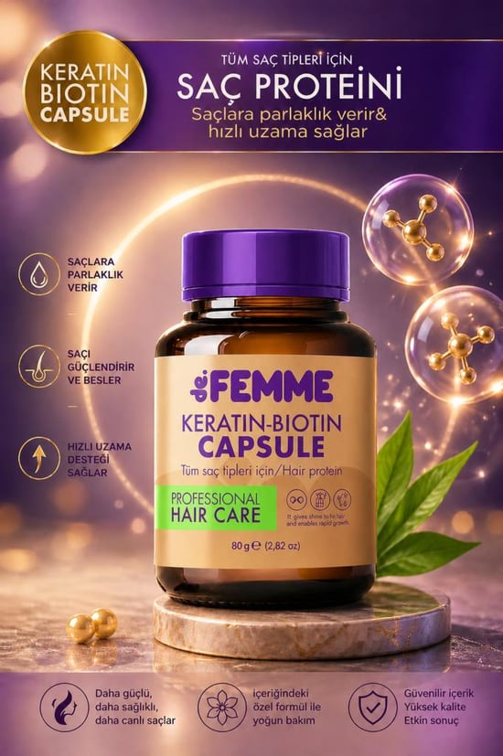 De Femme Saç Bakım Proteini /dökülmelere ve Yıpranmalara Karşı Hair Profosyonel Saç Bakımı Özel Ürün