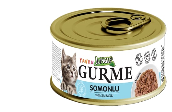 Jungle Gurme Konserve 85 Gr Kedi Maması Yavru Somonlu