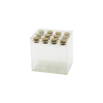 Yakut-11557 ( 20ml ) ( Çok Amaçlı & Dekoratif ) ( Boş Tüp ) Cam Şişe ( Mantar Kapaklı )