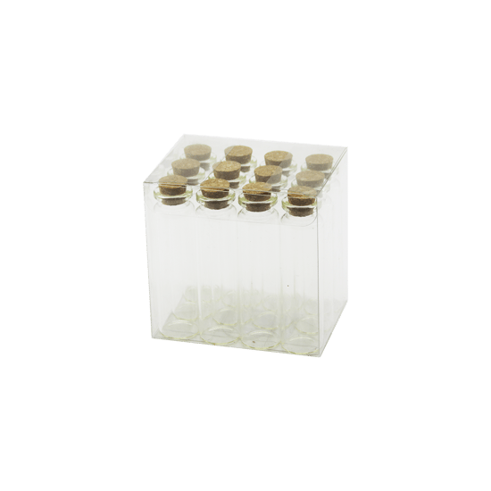 Yakut-11557 ( 20ml ) ( Çok Amaçlı & Dekoratif ) ( Boş Tüp ) Cam Şişe ( Mantar Kapaklı )