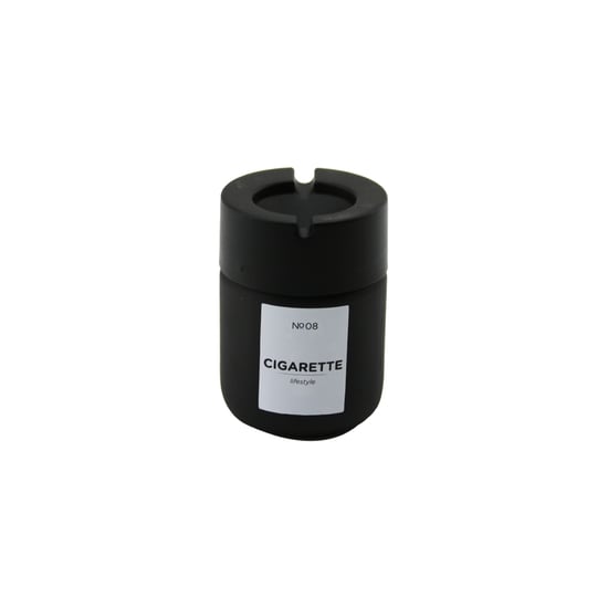 Qlux C-00549 ( 212cc ) ( Siyah Cam ) Küllük ( Siyah Plastik Kapak ) ( ( No-08 Cigarette & Kül Tablası )