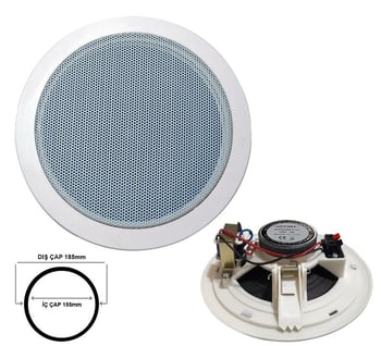 Nwork C-5t Alçıpan Tavan Hoparlör 13cm 10 Watt Trafolu Beyaz
