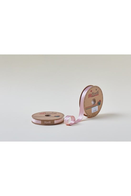 Biye Saten Katlı 087 Pudra 2 Cm 25 Metre %100 Polyester