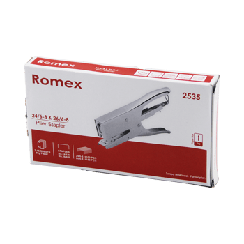 Romex Kod-2535 (pense Model) Çelik Zımba Makinesi (24 /6-8 & 26 /6-8 ) (56mm) (100-150pcs Tel Hazne) (2-45 Sayfa= 80gr)