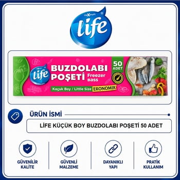 Life Küçük Boy  Buzdolabı Poşeti 50'Li