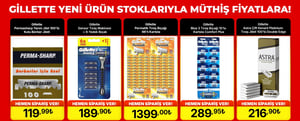 Gillette Yeni Ürün Stoklarıyla Müthiş Fiyatlara! kampanya resmi
