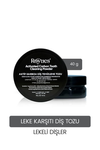 Aktif Karbon Diş Beyazlatma Tozu 40 Gr | Kahve & Sigara Lekesi Karşıtı, Doğal ve Nazik Beyazlatıcı
