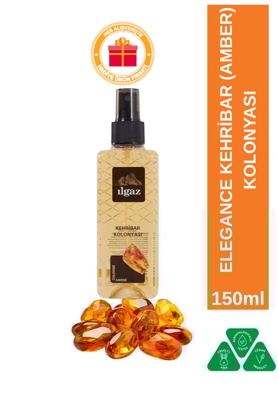 Ilgaz Amber Kolonyası Elegance Series Sprey Çanta Boy Kolonya 150 Ml