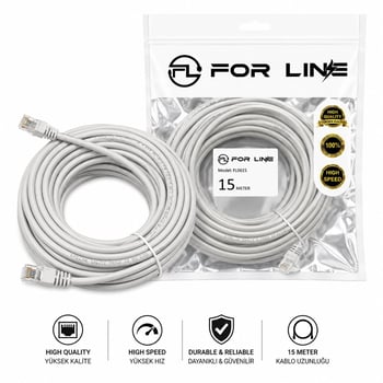 For Line 15m Cat6 Patch Kablo